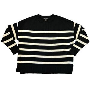 Black Ground Stripe - French Connection Essentials Women's Long Sleeve Striped T